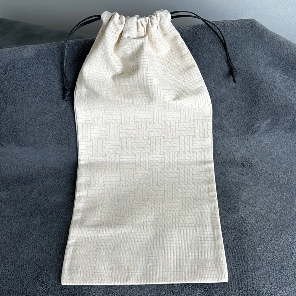 Bottega Veneta Ivory Drawstring Pouch